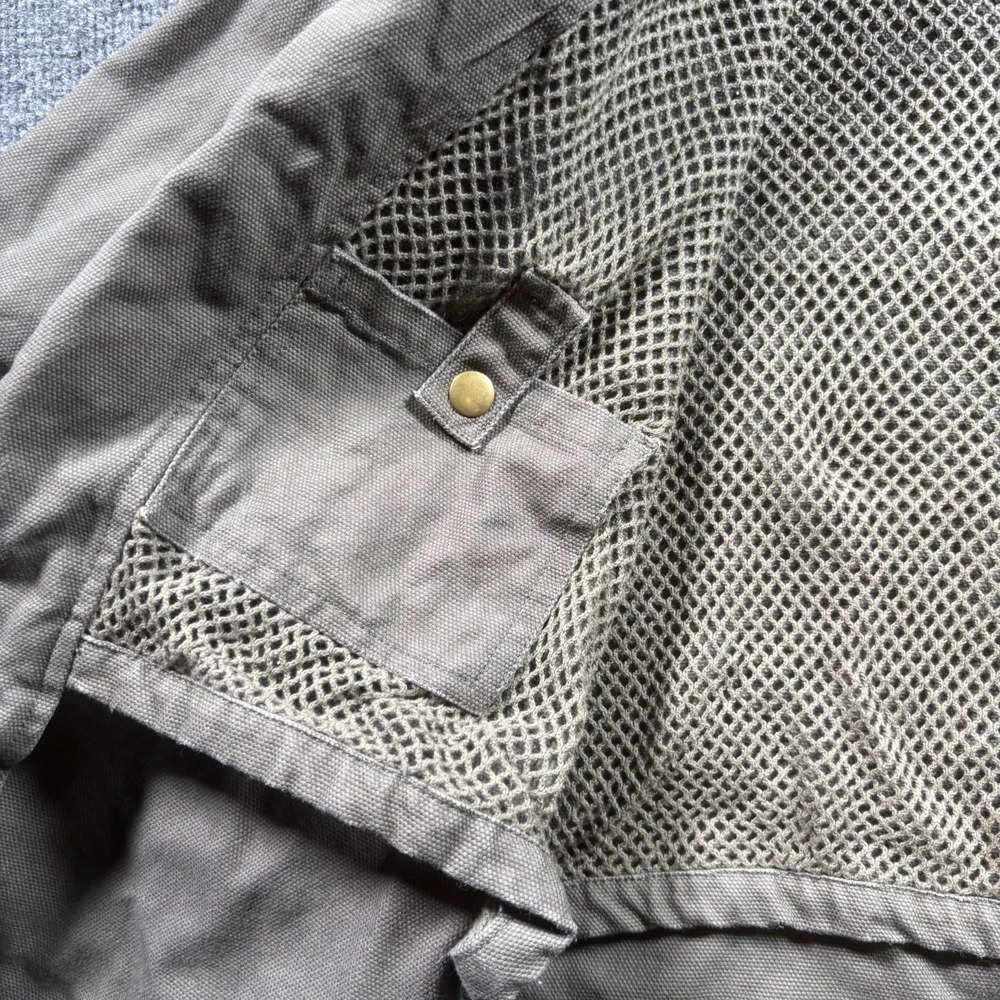 Orvis Field Jacket Men's Large Olive Green Leather Trim Elbow Patch Multi-Pocket - Picture 9 of 16